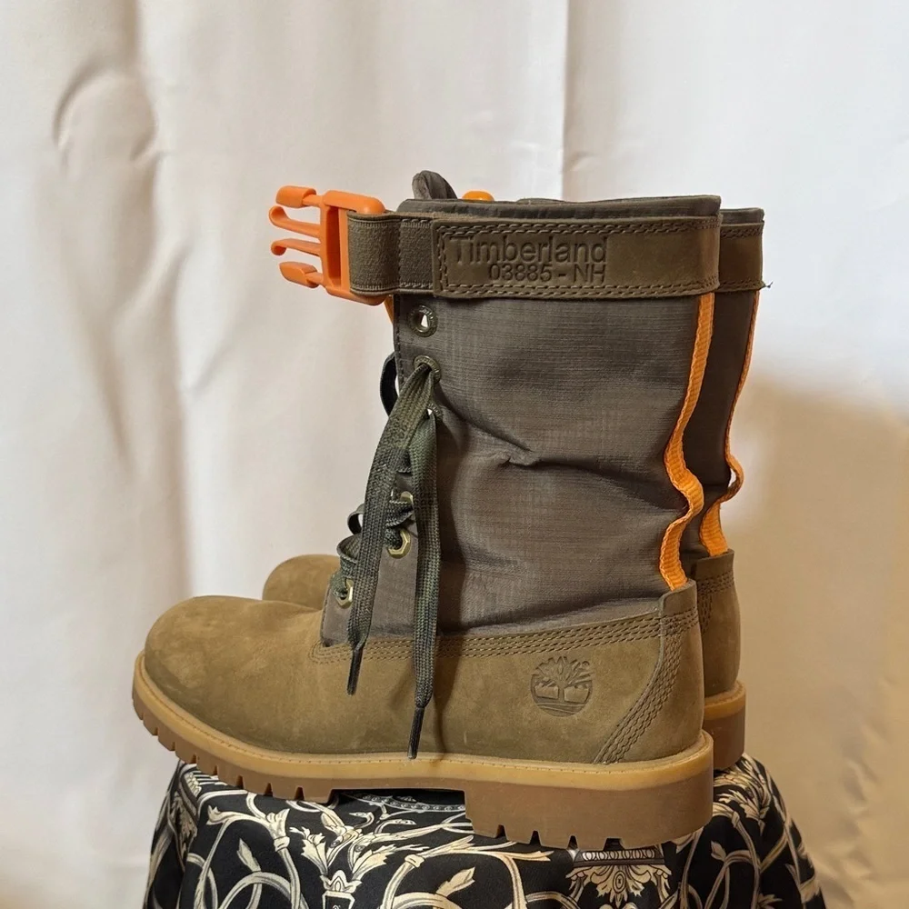 Timberland Camouflage Boots with Green Accents